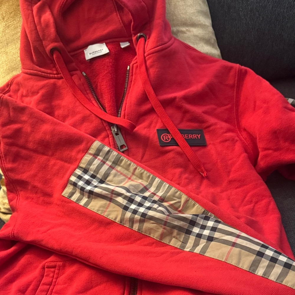 Burberry Red Hoodie 100% authentic
